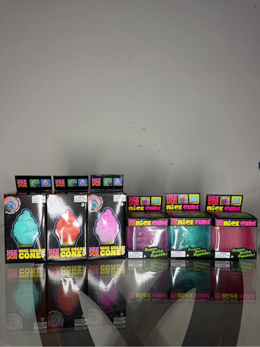 NeeDoh Nice Cream & NeeDoh Nice Cube Bundle of 6 (Color set)